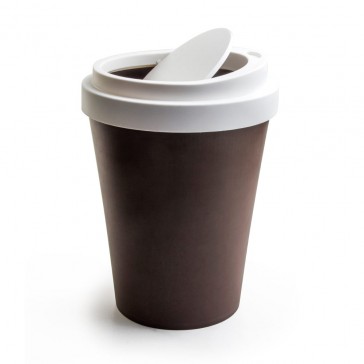 Qualy Coffee Waste Bin Mini - 21cm - Brown